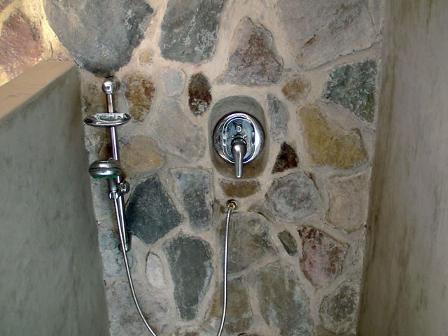 Stone shower at Pasajcap, Lago Atitlan